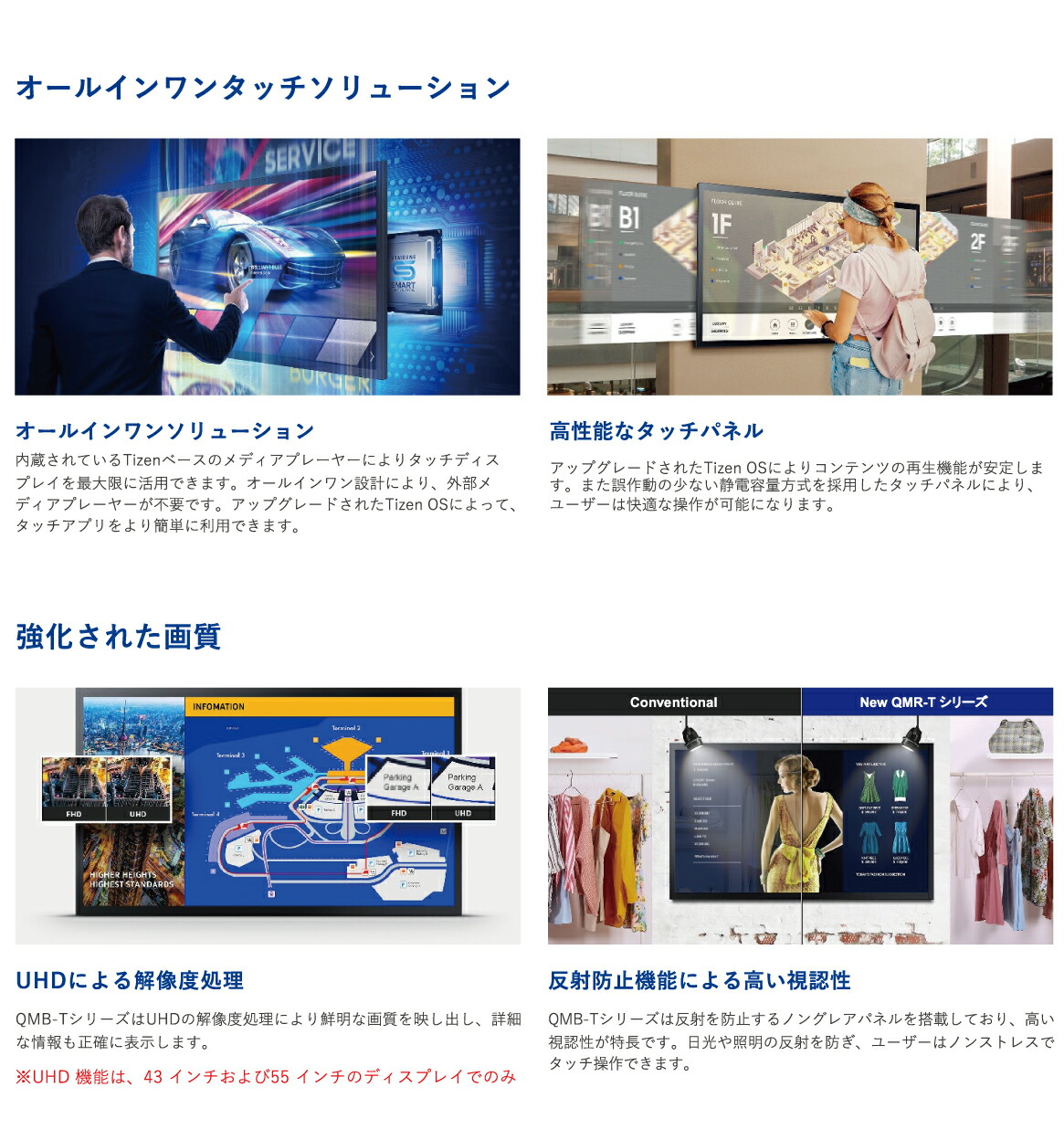 SAMSUNG 【車上渡し】SAMSUNG サムスン 4K タッチディスプレイ