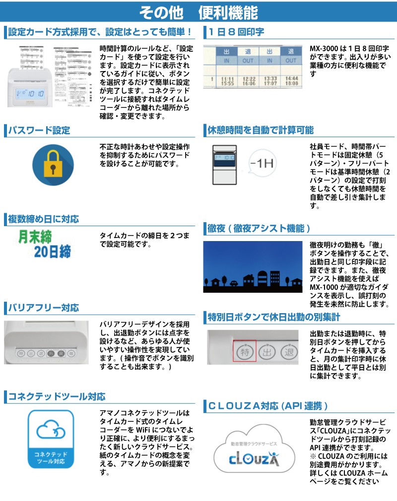 タイムレコーダー アマノMX-3000 本体のみ amano : mx-3000 : オフィス