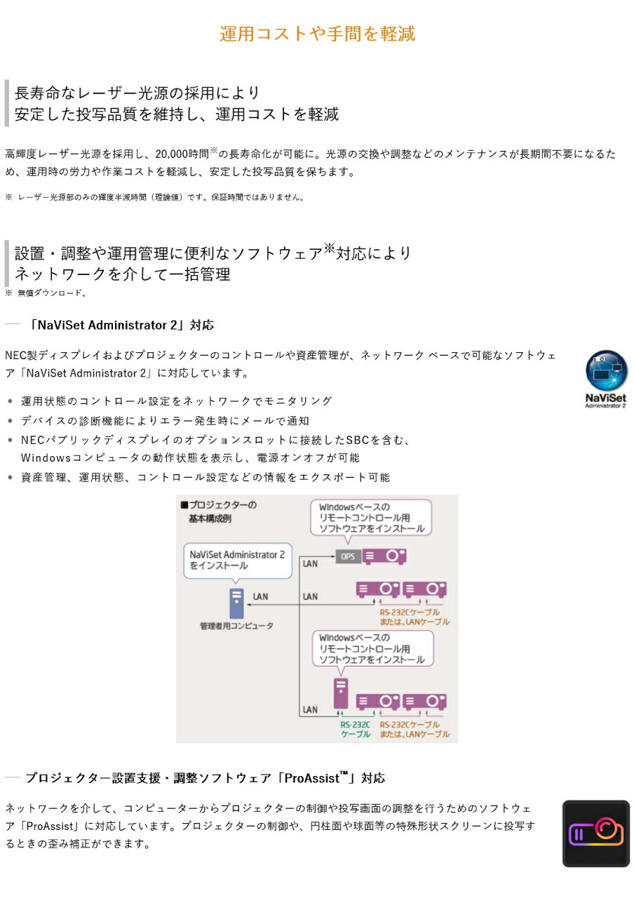 NEC 液晶プロジェクター ViewLight プロフェッショナルモデル レンズ