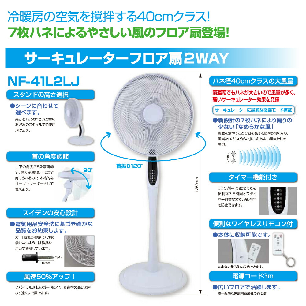 スイデン 【車上渡し】スイデン NF-45V2MK サーキュレーター機能