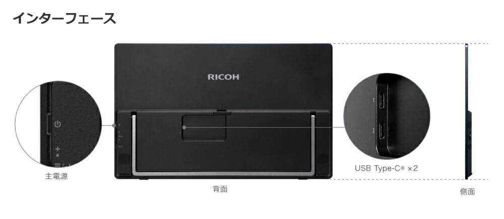 リコー RICOH ポータブルモニタ 有線モデル Portable Monitor 150