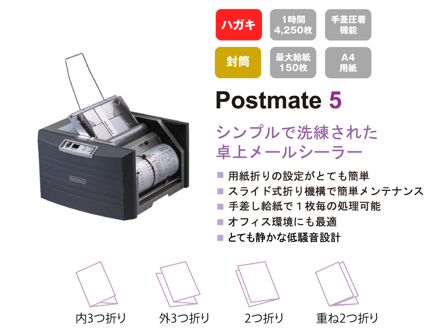 Welltec system ハガキ圧着機 メールシーラー Postmate5 : postmate5 : トップジャパンYahoo!店 - 通販 -  Yahoo!ショッピング