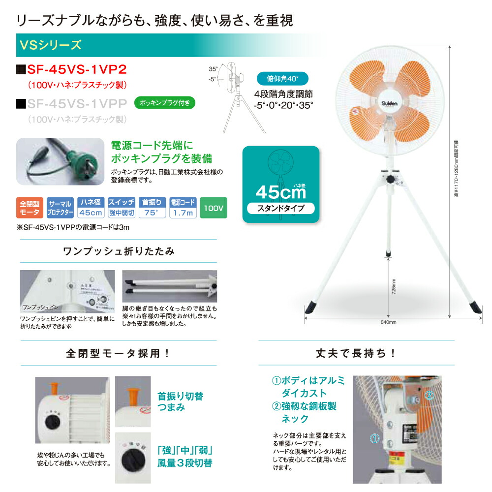 工場扇（スイデン）　SF-45VS-1VP2 VSシリーズ | スイデン
