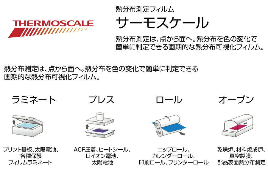 富士フイルム 熱分布測定フィルム サーモスケール ロールタイプ 200C THERMOSCALE-200C 高温 (150℃〜210℃)対応  (270mm×5m) : thermoscale-200c : オフィス店舗用品トップジャパン - 通販 - Yahoo!ショッピング