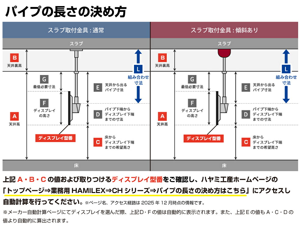 ハヤミ工産 CHシリーズオプション 天吊金具 振れ止め金具 CHP-304
