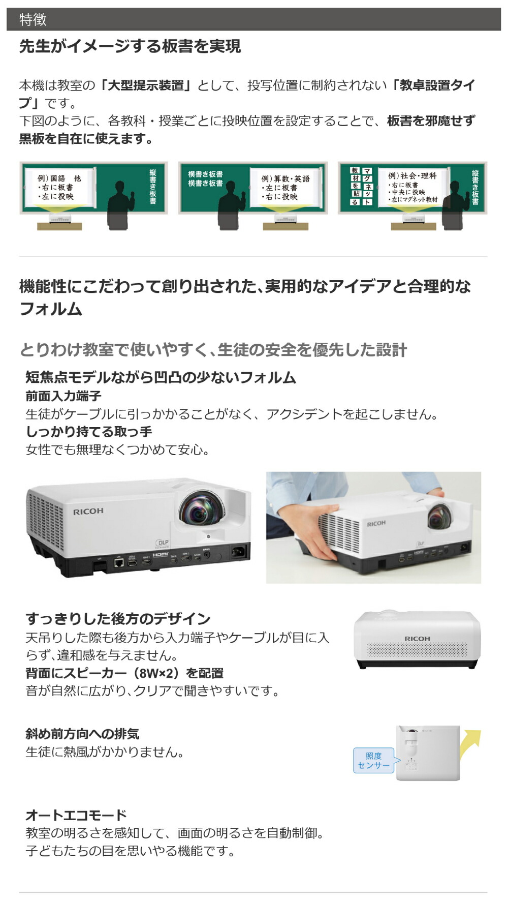 リコー RICOH PJ WXL4960 短焦点プロジェクター (514616) : wxl4960 