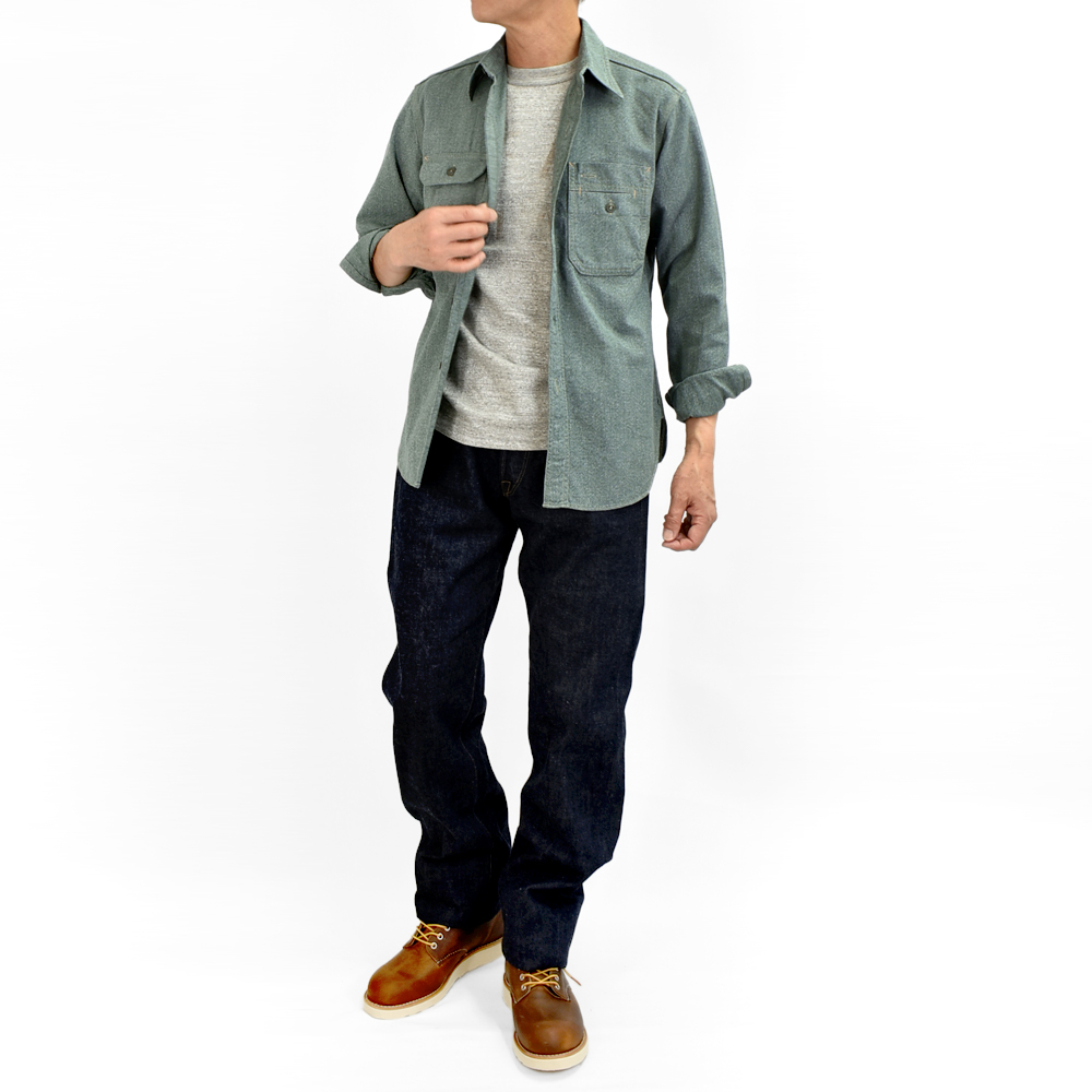 コリンボ COLIMBO シャツ BUTTE WORK SHIRT HEATHER CHAMBRAY ビュート