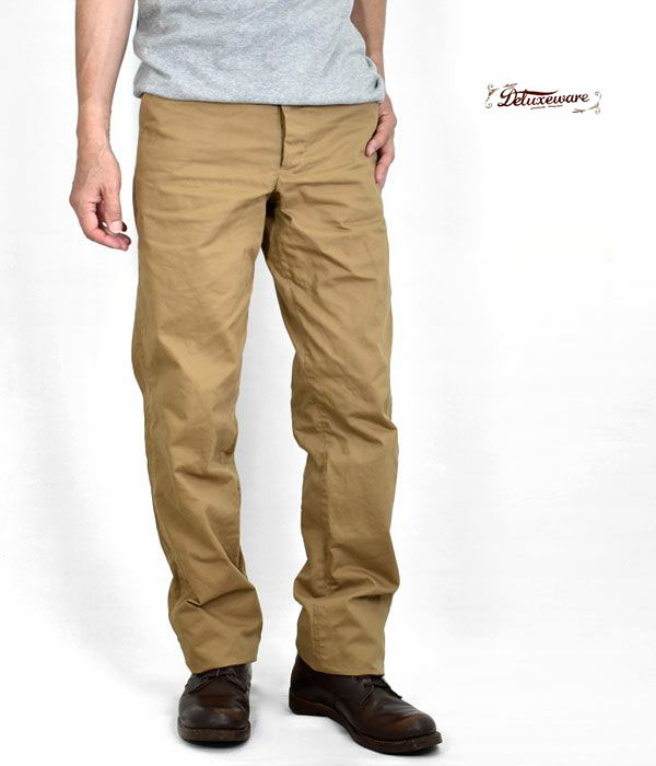 デラックスウエア DELUXEWARE チノパンツ 46-CHINO TROUSERS チノトラウザーズ KHAKI 946A