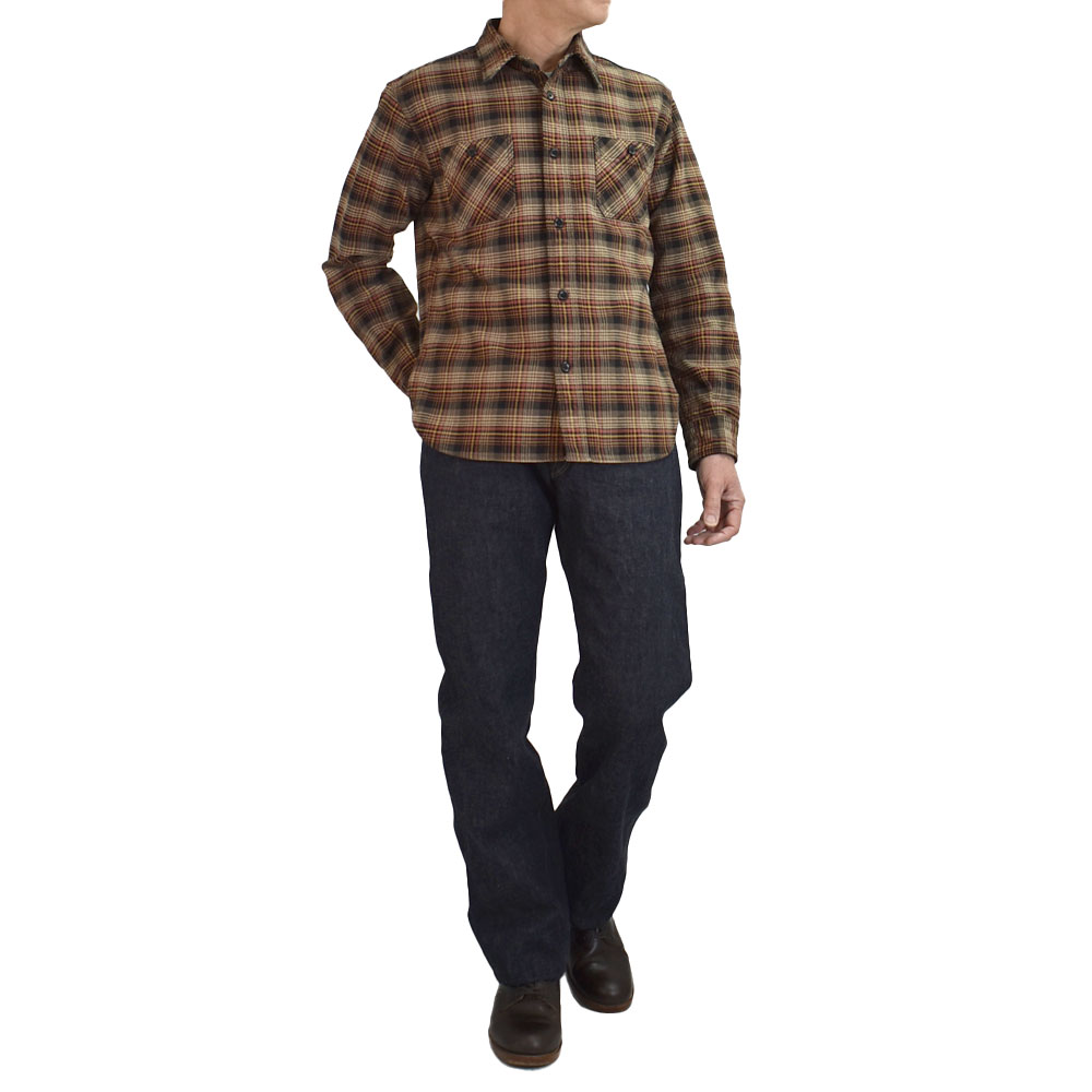 DELUXEWARE（デラックスウエア） シャツ MULTCH CHECK NEL 長袖