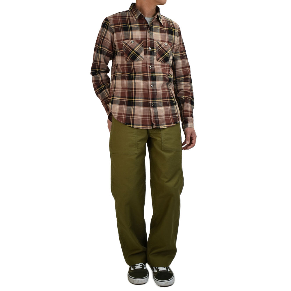 DELUXEWARE（デラックスウエア） シャツ VINTAGE RED CHECK 長袖