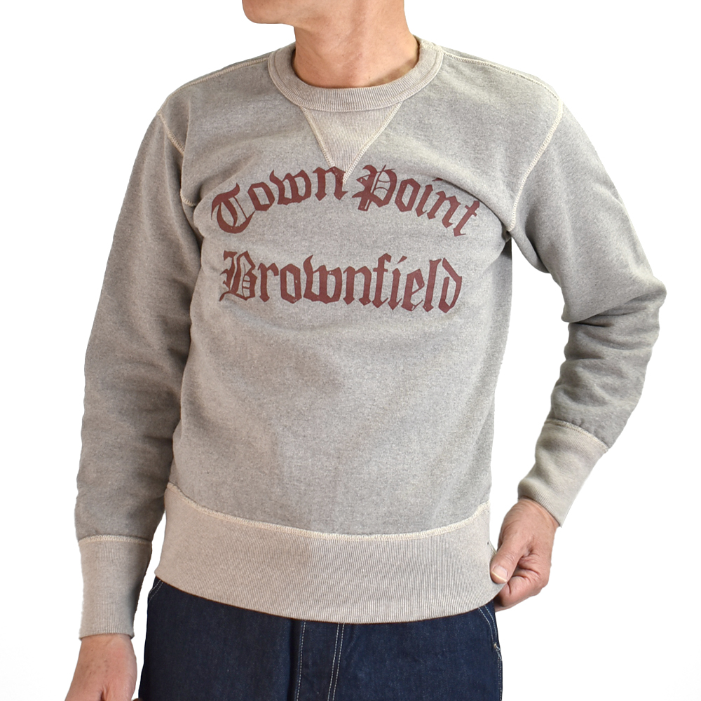 スウェットシャツ デラックスウエア (DELUXEWARE) TOWN POINT 長袖プリントトレーナー