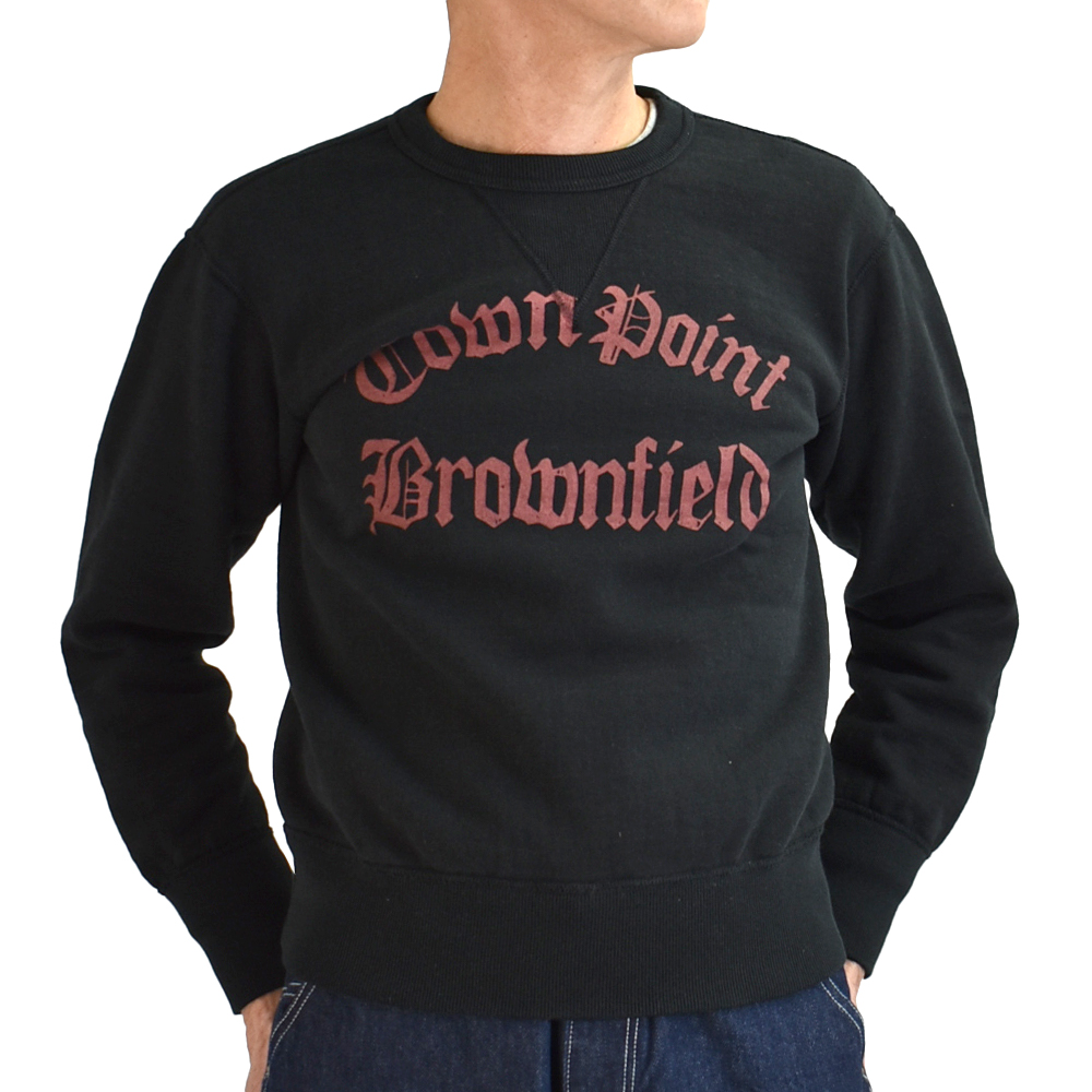 プリント ブラッシュド スウェットシャツ DELUXEWARE デラックスウエア トレーナー TOWN POINT 長袖