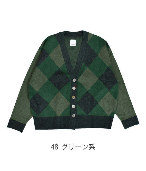ファヌル FANEUIL カーディガン アーガイル F4323301 FANEUIL ファヌル カーディガン アーガイル F4323301 : トップ