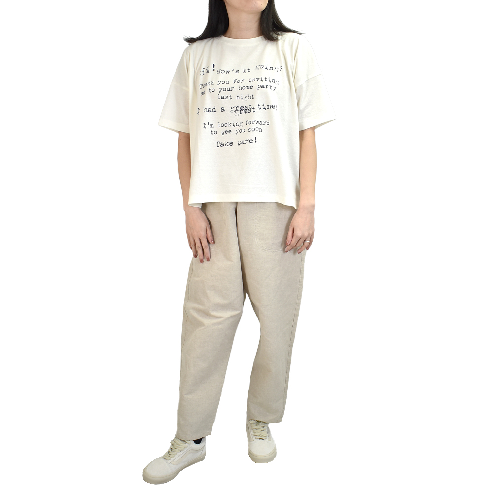マオメイド MAOMADE tシャツ タイプライター ロゴ お手紙 TEE 半袖プリントTシャツ 521221 メール便発送対応可能 mao made マオメイド MAOMADE tシャツ タイプライター ロゴ お