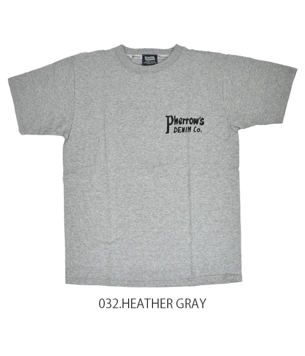 フェローズ PHERROW'S Tシャツ 半袖プリントT PHERROW'S DENIM Co. 23S-PT8 メール便発送対応可能｜topjimmy｜03