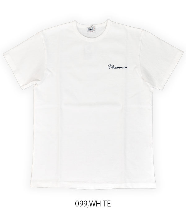 フェローズ PHERROW'S Tシャツ 半袖刺繍プリントTシャツ 23S-PTP2 メール便発送対応可能｜topjimmy｜02