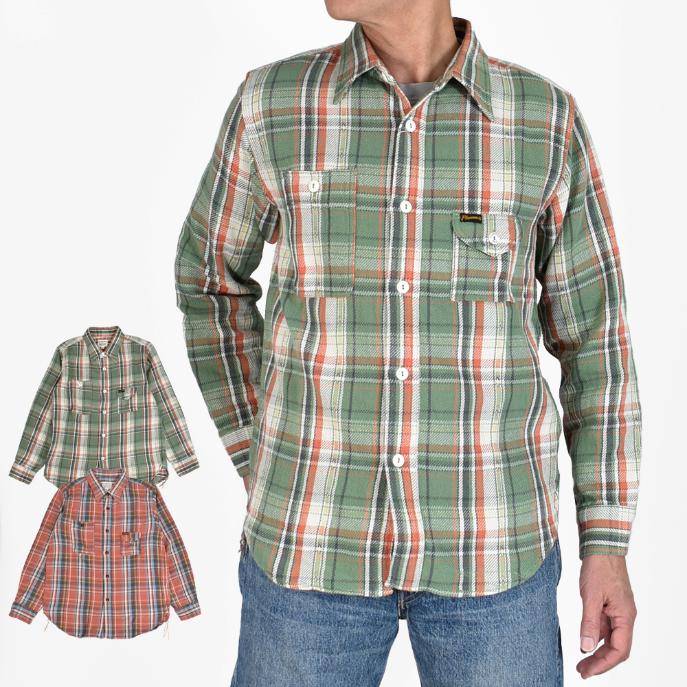 フェローズ PHERROW'S ネルシャツ FLANNEL SHIRT 長袖チェックネルシャツ 23W-750WS-C