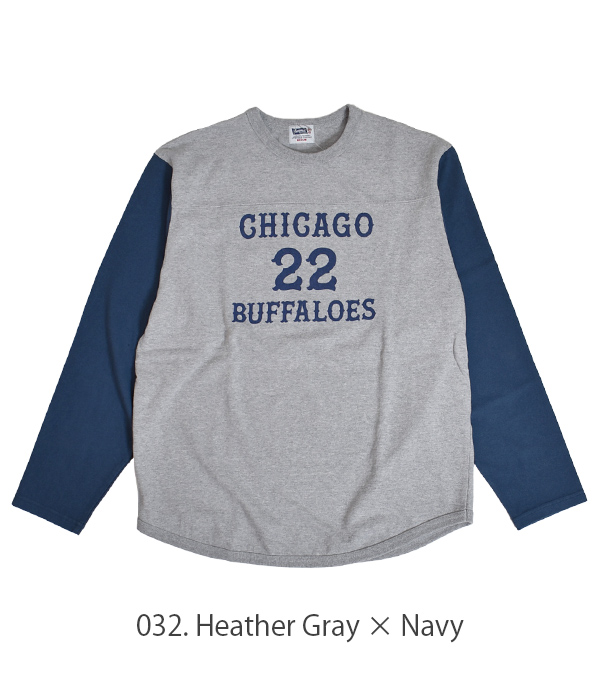 フェローズ PHERROW'S tシャツ 長袖Tシャツ -CHICAGO BUFFALOES 22- フットボールTシャツ ロンT 23W-PLFT1