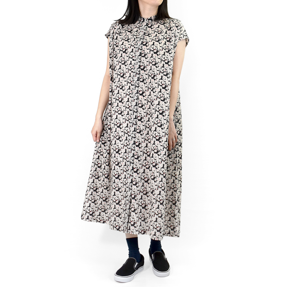 美品　Pont de Chalons リバティ前開きロングワンピース　F 美品 Pont de Chalons リバティ前開きロングワンピース F - メルカリ