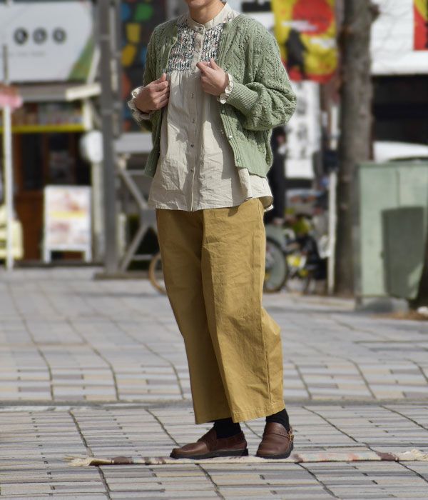 ソソット sosotto カーディガン コットンレース編みバルーン袖