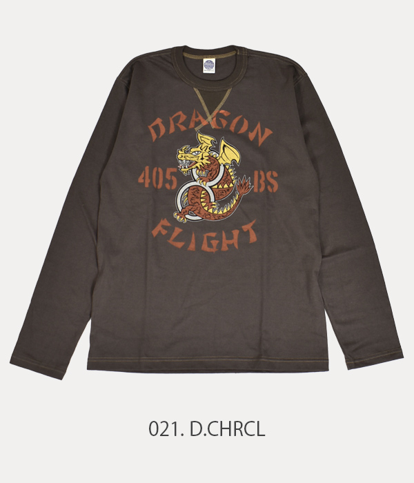 トイズマッコイ TOYS McCOY tシャツ 長袖Tシャツ MILITARY LONG SLEEVE TEE 405 BS -DRAGON  FLIGHT- プリントTシャツ TMC2362