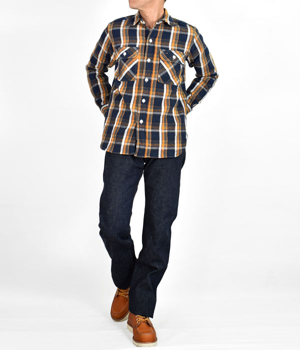 メンズ 長袖シャツ ウエアハウス (WAREHOUSE) FLANNEL SHIRTS B柄