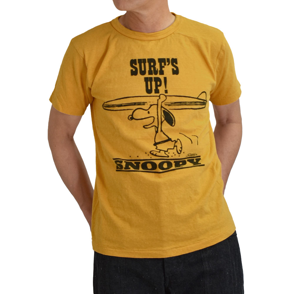 新品未使用ウエアハウス　スヌーピーSURF'S UP Tシャツイエロー M WAREHOUSE（ウエアハウス） WAREHOUSE tシャツ Lot YP126S-1 SURF'S UP