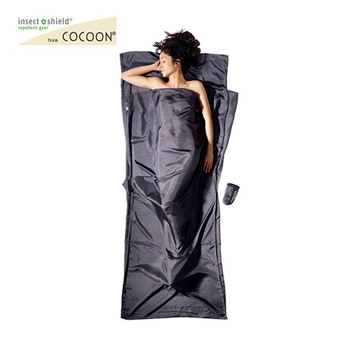 コクーン COCOON Insect shield サファリトラベルシーツ シルク ライノグレー 12550025033000