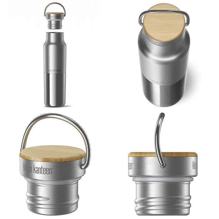 クリーンカンティーン Klean Kanteen クラシック バンブー 12oz 12oz 355ml ブラッシュドステンレス 19322170481012