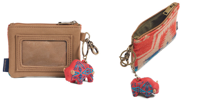 ペンドルトン PENDLETON バイソン IDポーチ ハーディングレッド 19800236166000