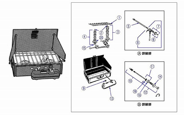 コールマン ガソリン2バーナー用バーナーリング一式 425A3451