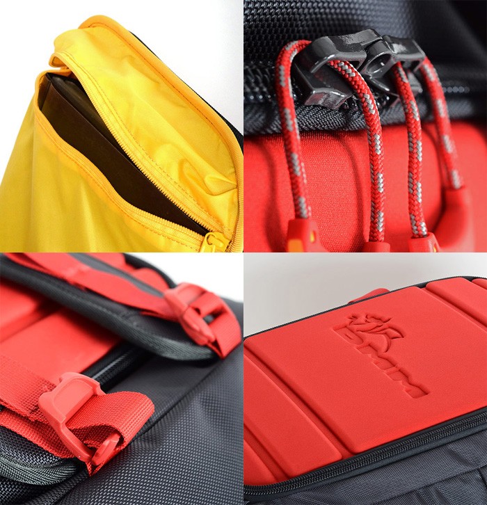 DMM ボイド 75L グレー×レッド DM0576