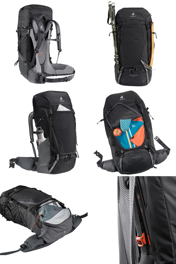 ドイター deuter フューチュラ Air Trek 60+10 ブラック×グラファイト D3402321-7403