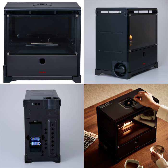 イワタニ IWATANI カセットガス暖炉 MYDANRO ブラック CB-MDR-1