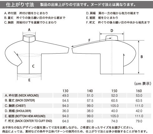 モンベル サイズ表