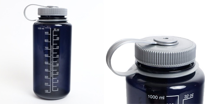 ナルゲン NALGENE 広口1.0L Tritan Renew ラージロゴ オデッセイグレー 91626