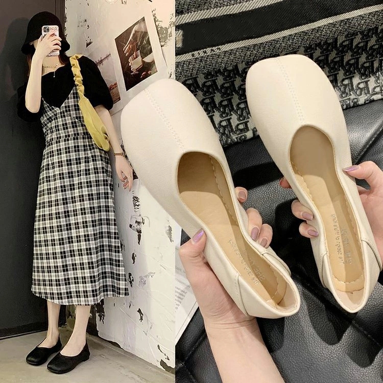 パンプス レディース 靴 ぺたんこ パンプス フラットパンプス ローヒール 歩きやすい ペタンコ 靴 カジュアルシューズ ぺたんこ フラット  スリッポン ヒール1CM :lady-xz-a253068:TOPPING - 通販 - Yahoo!ショッピング