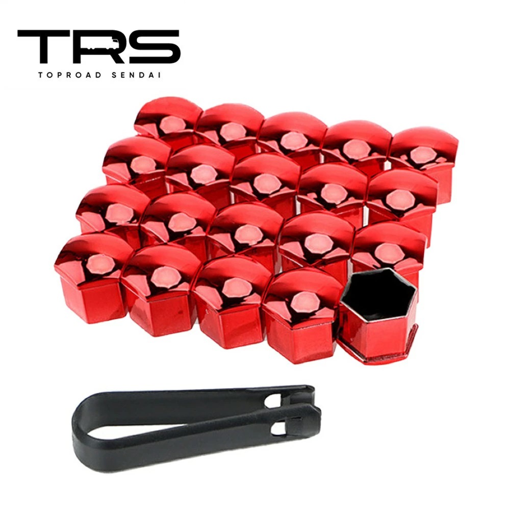 TRS ホイールナットキャップ 20個入 ABS 17mm/19mm/21mm シルバー