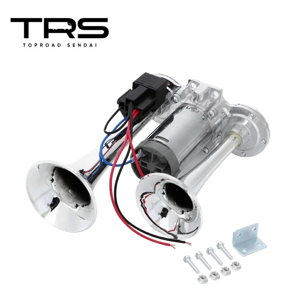 TRS コンプレッサー一体型ヤンキーホーン 12V or 24V シルバー ステー