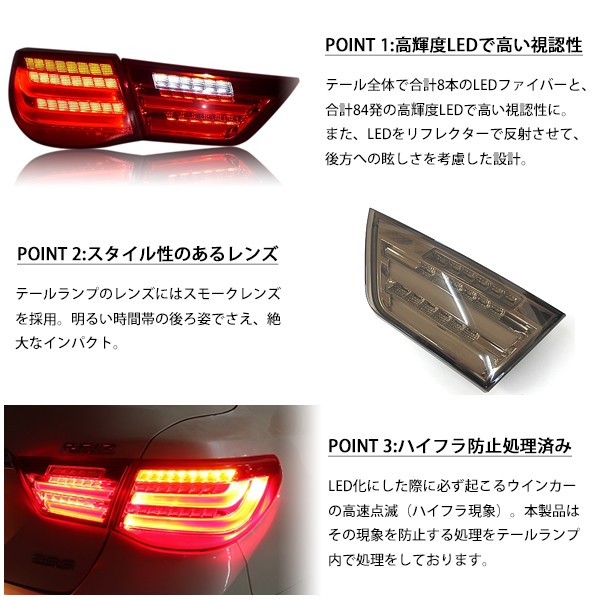 マークX GRX130 LEDスモークリフレクター 流れるウインカー - 通販