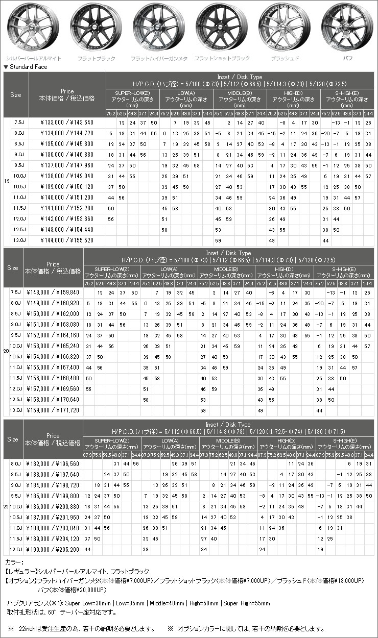 正規品，新作登場】 TWS Exlete 205S Standard Face 11.0J-22インチ