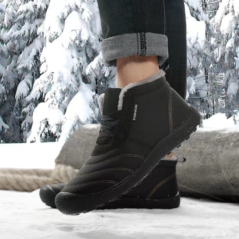 スノーブーツ 防寒靴 撥水防水 防滑 保温 裏起毛 ファー付き 雪靴