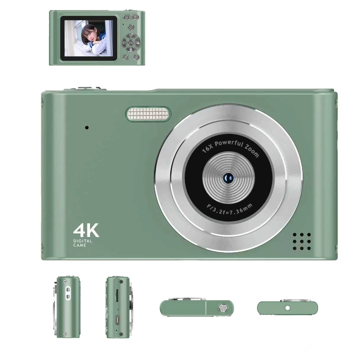 デジタルカメラ 4K 4800万画素 高画質 キッズカメラ 修学旅行 子供向け 