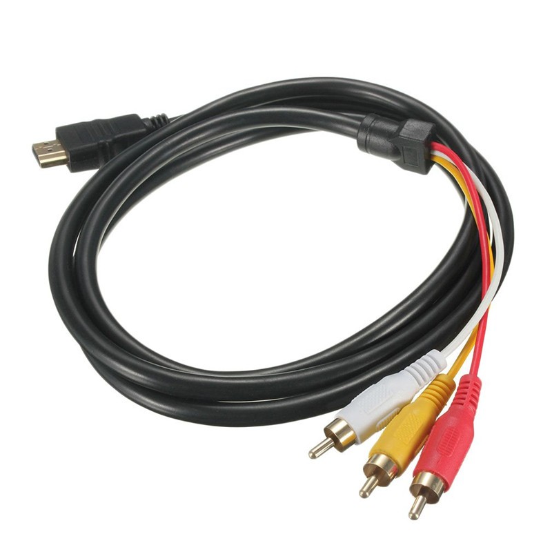 HDMI A/M TO 3RCA 変換ケーブル 金メッキ 高品質 コンポーネント オス