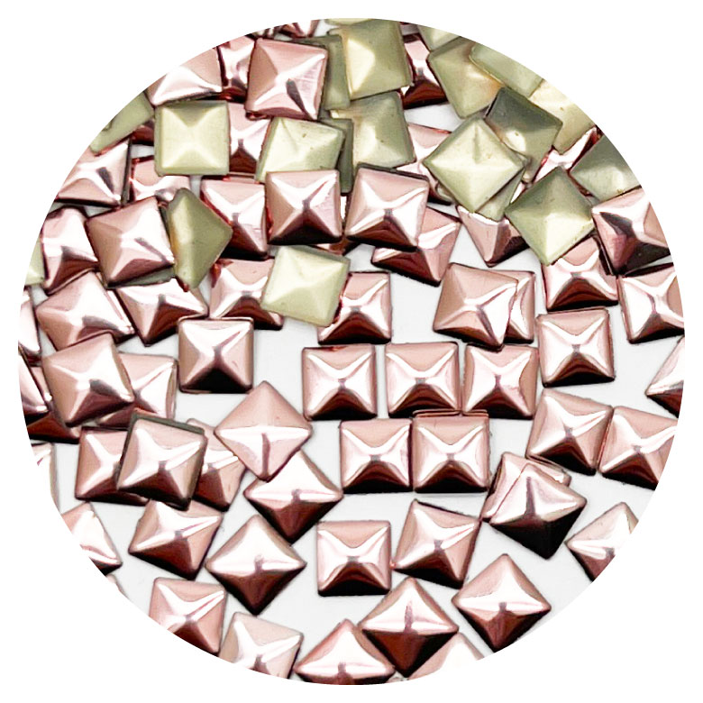 アルミ製スタッズ フラットピラミッド型 100粒 スタッズ パーツ ネイル