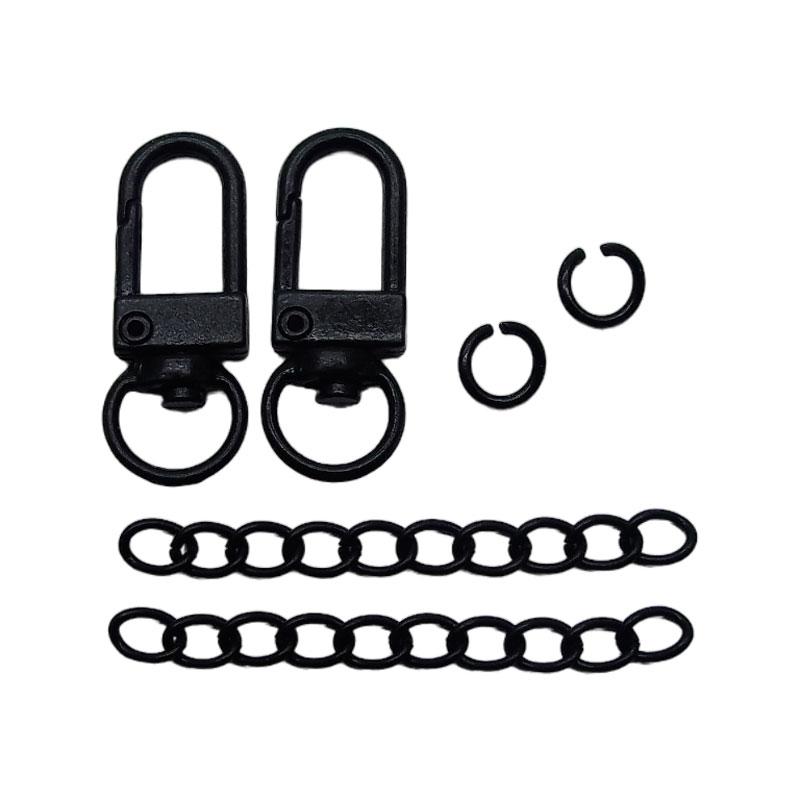 キーホルダー カラー ナスカン マルカン チェーン 2セット : ココロ