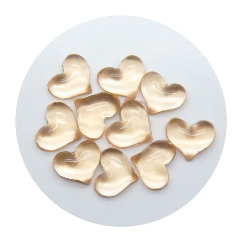 ネイル パーツ 11 ハート ストーン クリア カラー 5mm 10個入り