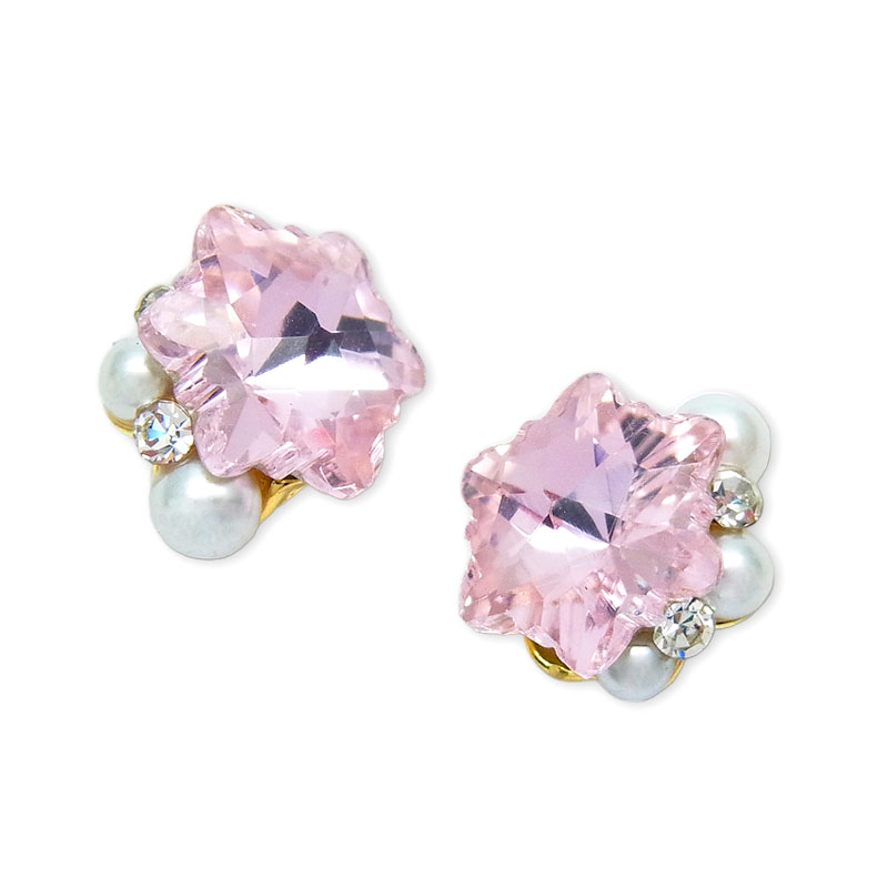 ネイル ジュエリー ビジュー パーツ スノー クリスタル パール 2個入り