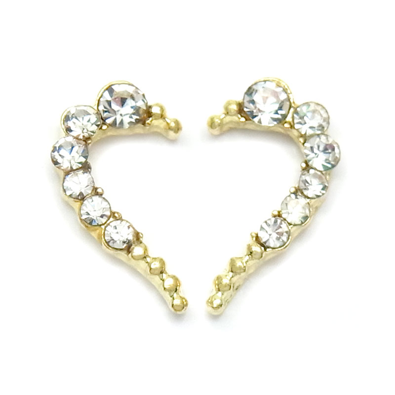 ネイル ジュエリービジュー パーツ ワンホン ハート 1セット 2個入 120