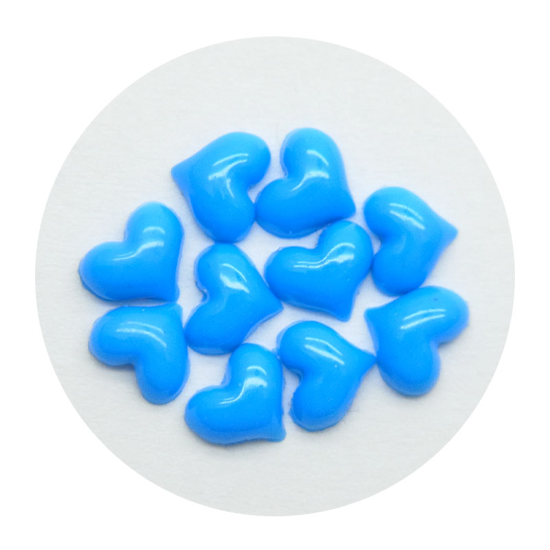 ネイル パーツ ハート ストーン カラー タイプ 5mm 10個入り 18